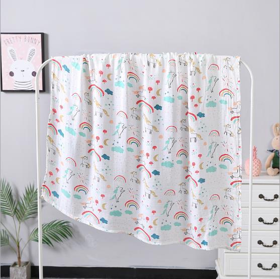 Serviette de bain en gaze double couche 110*120, serviette pour bébé