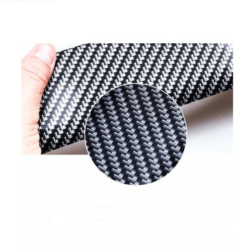 Barre de seuil d'automobile antiadhésive, autocollants de pare-chocs latéraux de porte générale, bandes de garniture de pédale modifiées universelles, motif en Fiber de carbone