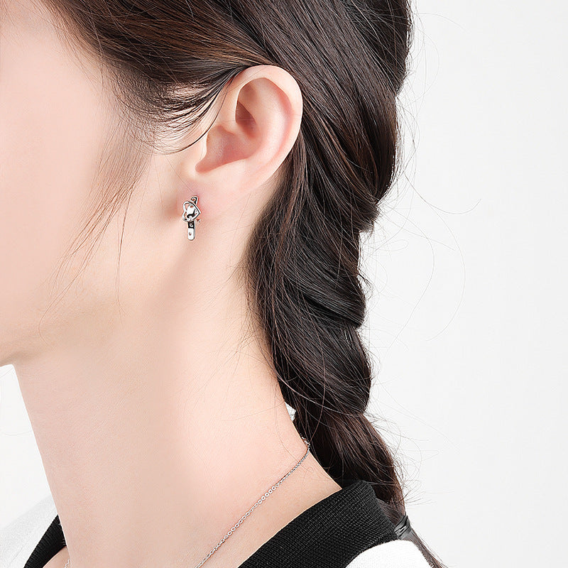 Pendientes con hebilla de cinturón de amor para mujer Hip Hop Punk