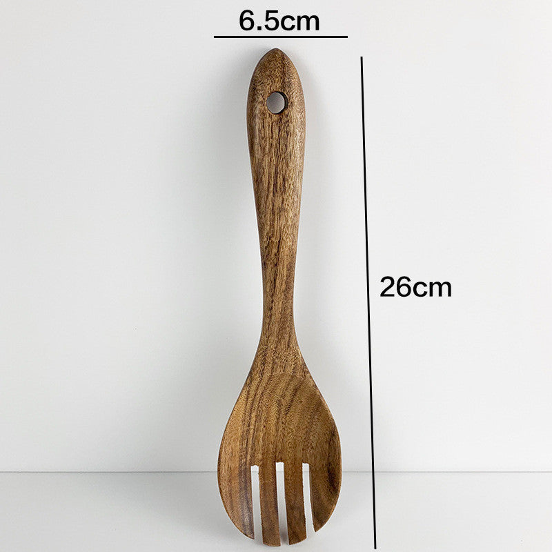 Vaisselle en bois naturel de teck de thaïlande, cuillère louche tourneuse longue passoire à riz écumoire cuillères de cuisine cuillère ensemble d'outils de cuisine
