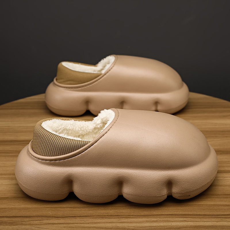Chaussures d'hiver en coton à pain pour couple, plateforme et chaussures en velours imperméables