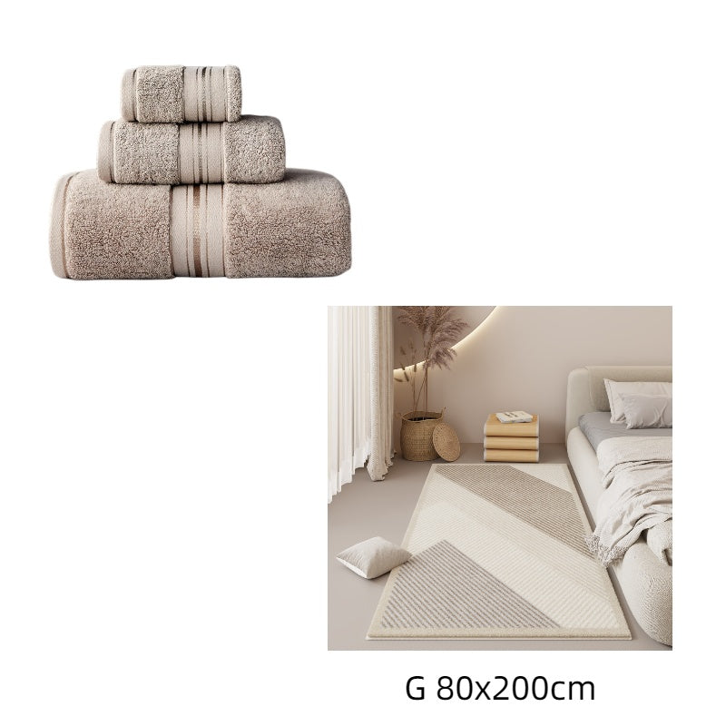 Ensemble de serviettes de bain en coton épais de couleur Pure, ensemble de serviettes de plage en pur coton, serviette de bain pour Salon de beauté