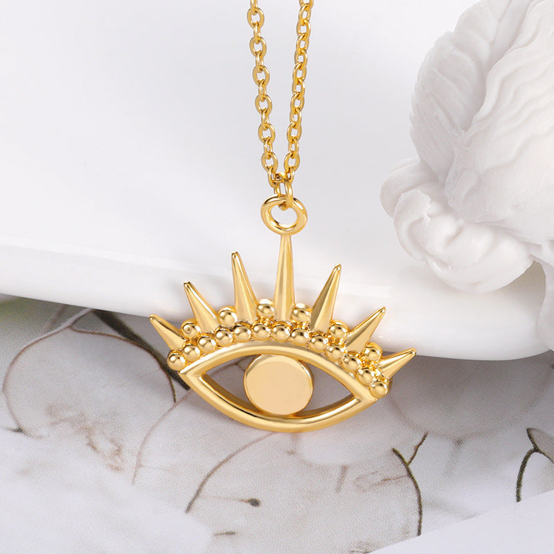 Collar de cobre con colgante de ojo de ángel