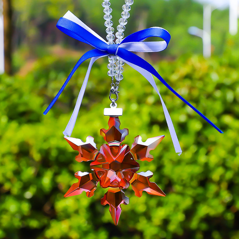 Crystal Creative Snowflake Car Pendant Interior