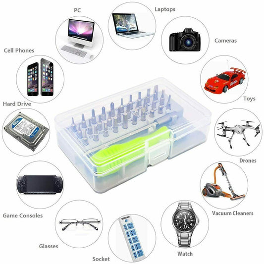 Juego de destornilladores magnéticos pequeños 32 en 1, kit de herramientas de reparación profesional con controlador Torx