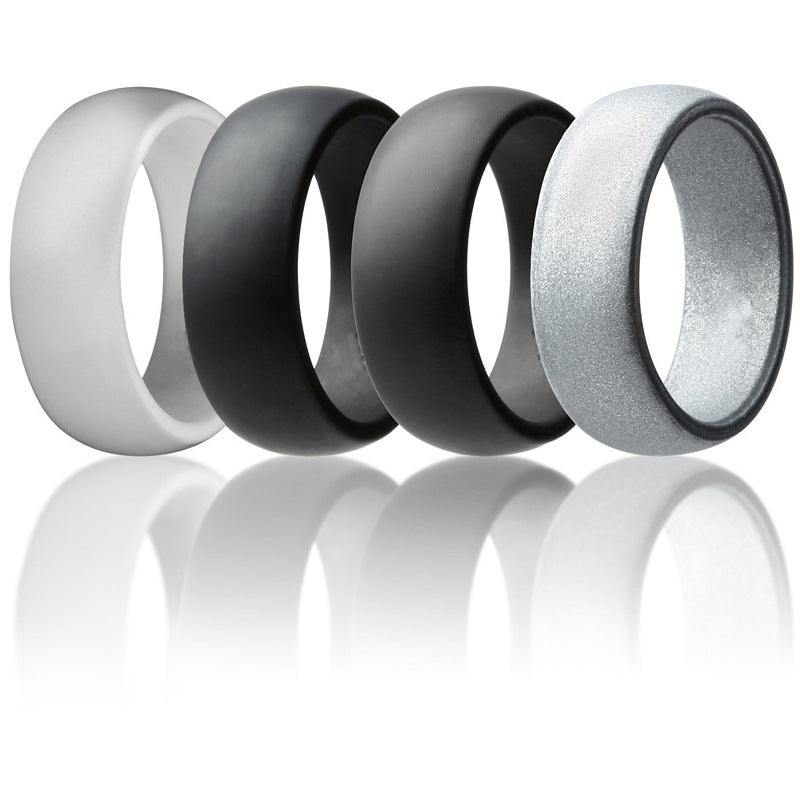 Bague en gel de silice, bague de sport pour hommes, bague de mariage pour couple