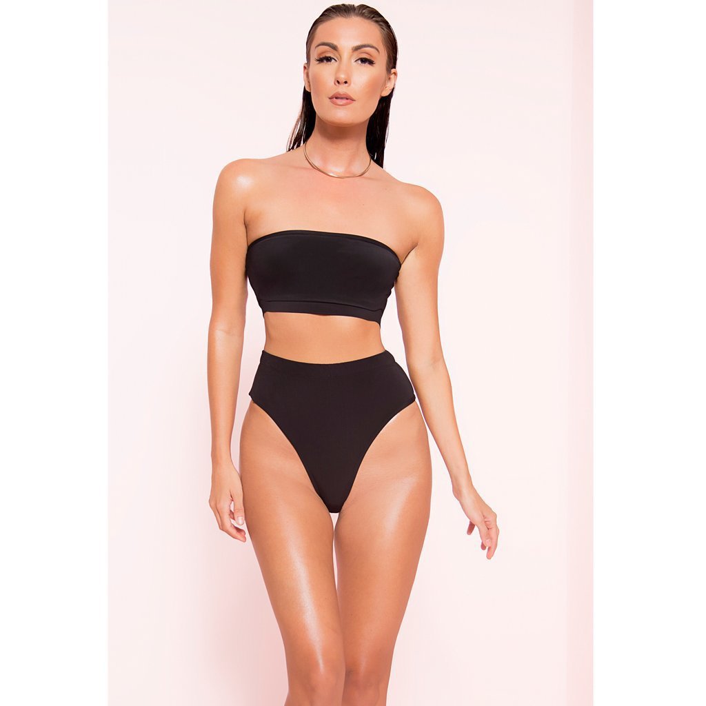 Maillot de bain sexy deux pièces enveloppant la poitrine, ensemble de bikini, haut tubulaire
