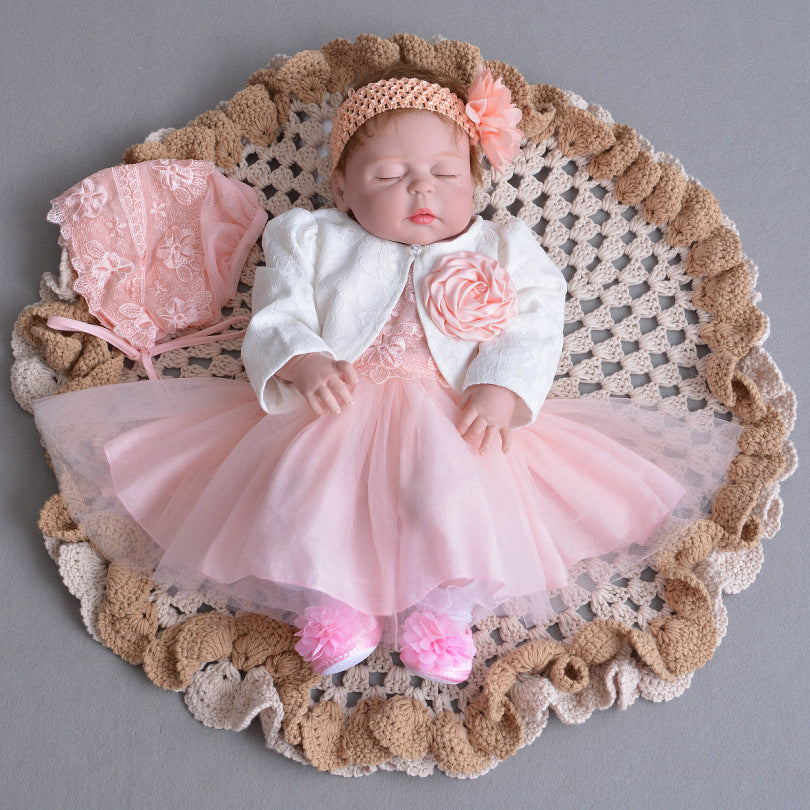 Robe d'été en dentelle pour bébé, tenue de princesse légère et respirante, en maille, âge de la lune 