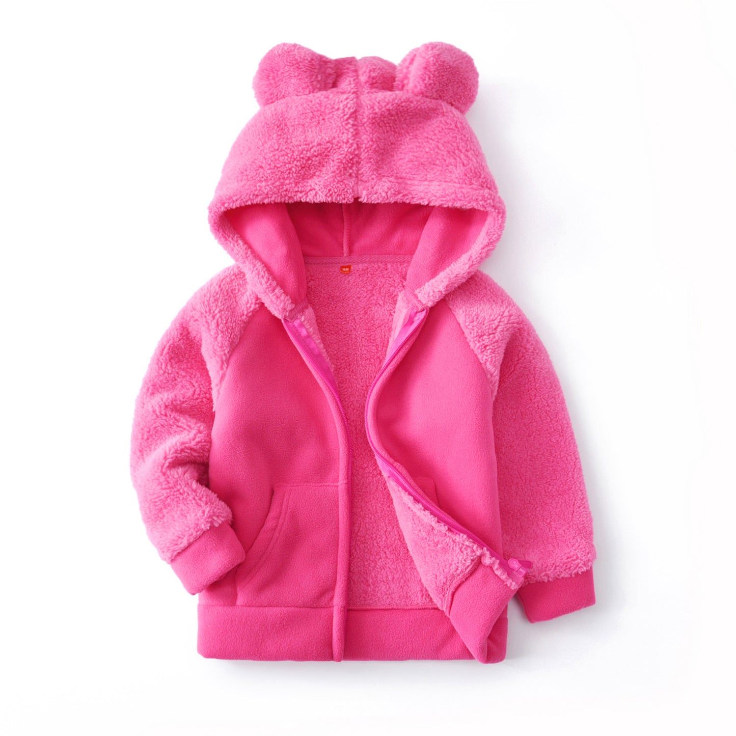 Cardigan coréen pour filles, veste polaire à capuche pour enfants