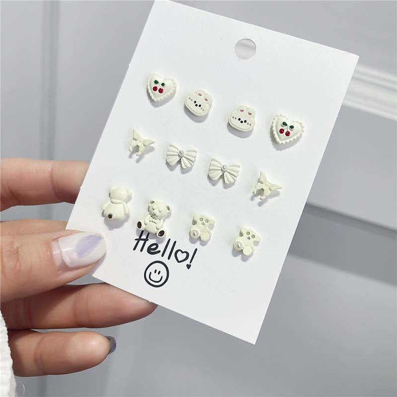 Boucles d'oreilles à tige en argent sterling pour femme