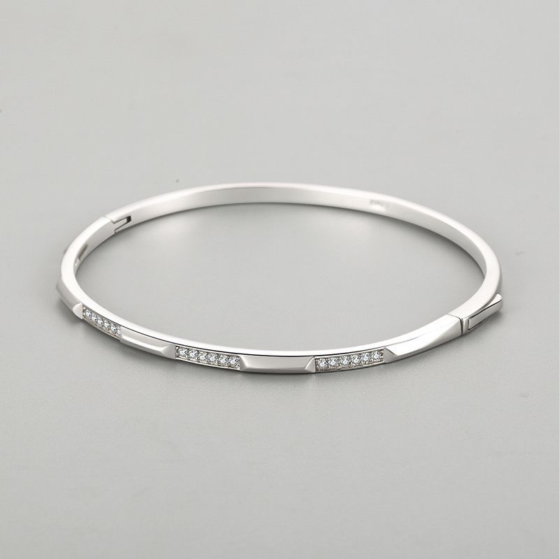 Bracelet en argent S925 pour femmes, Micro-incrusté de style coréen, léger et luxueux
