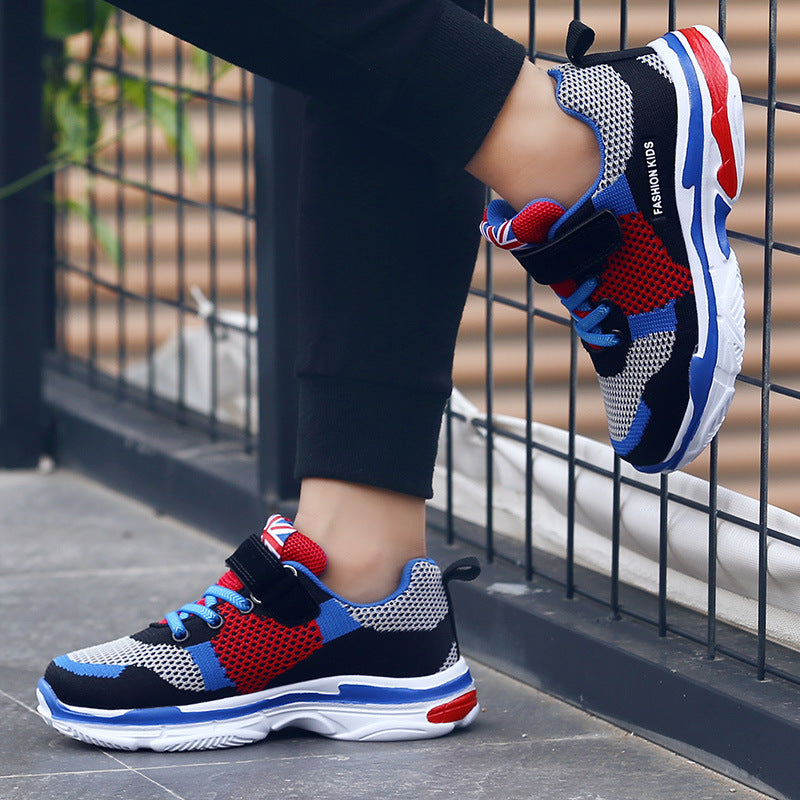 Chaussures de sport, chaussures de course respirantes en maille pour garçons et filles