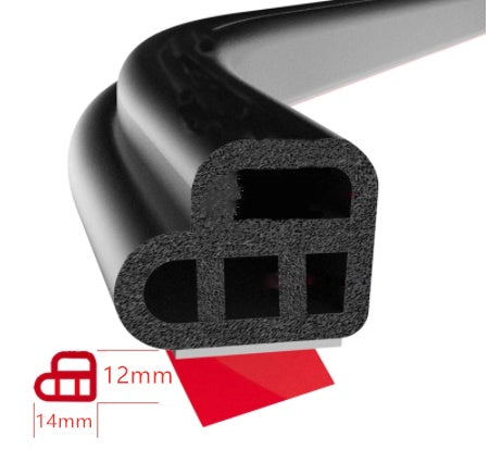 New car sealing strip with adhesive