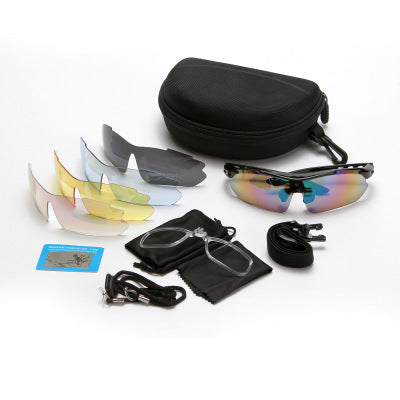 Outdoor bicycle windproof glasses Cycling polarizer Goggles sports sunglasses 5 color suit