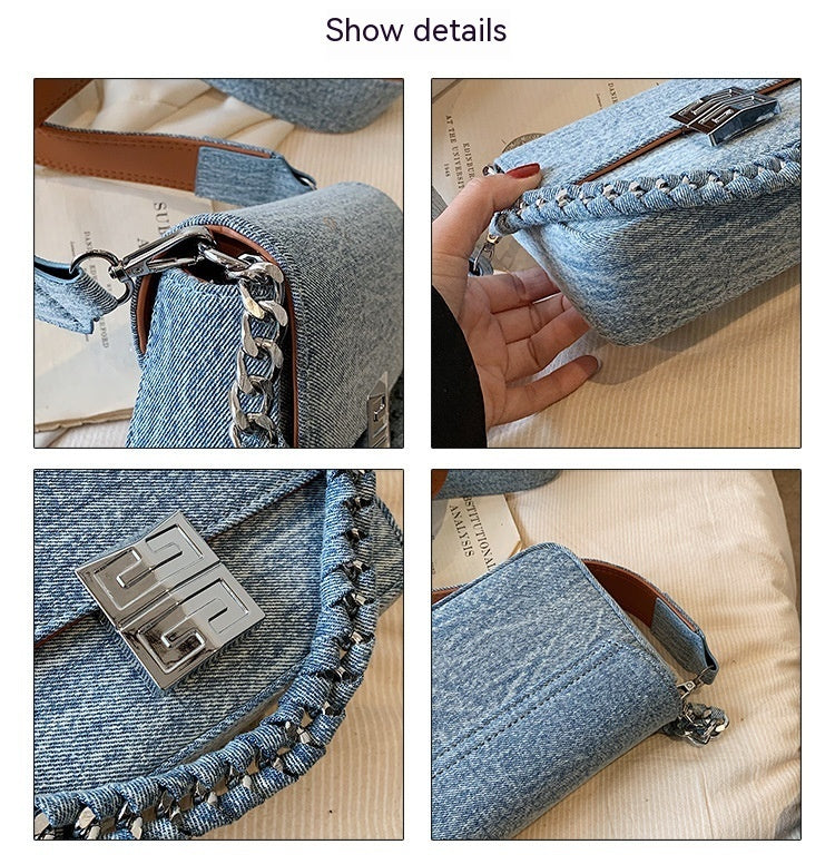 New Western Style All-matching Wide Shoulder Strap Crossbody Super Hot Small Square Bag