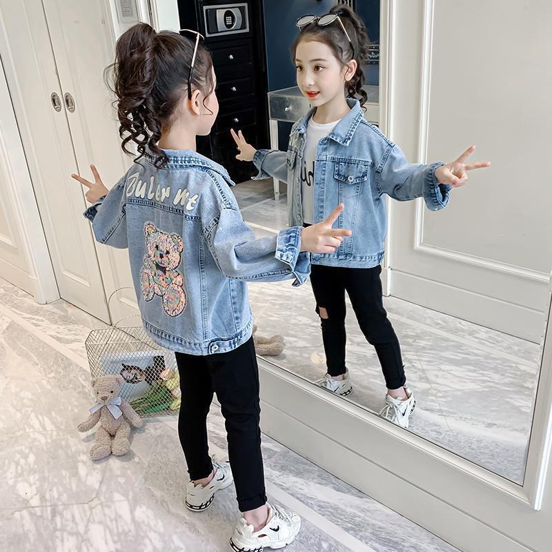 Veste de dessin animé, vêtements pour enfants, hauts en Denim