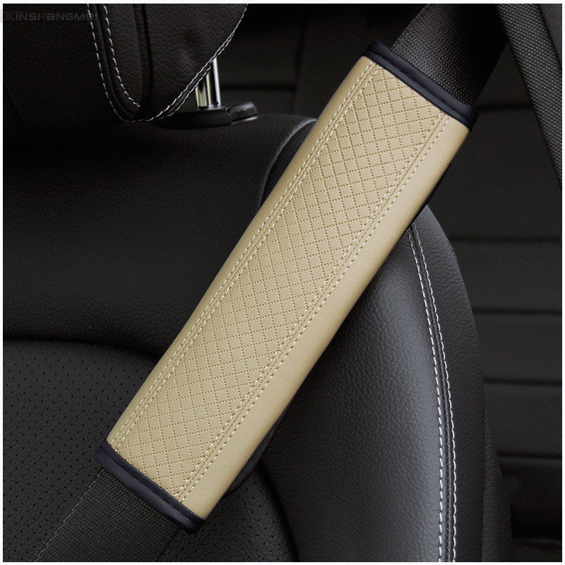 Ceinture de sécurité de voiture en cuir de Fiber, protection d'épaule, housse de protection, ceinture de sécurité