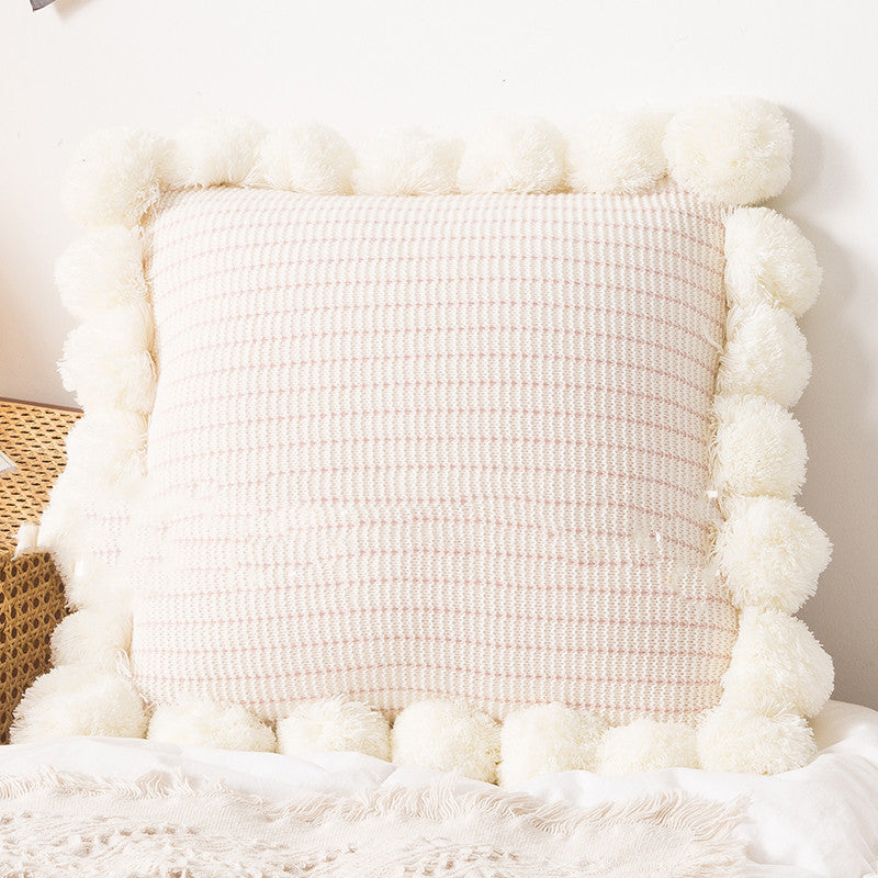 Coussin de lit, coussin de canapé, taie d'oreiller tricotée à la taille