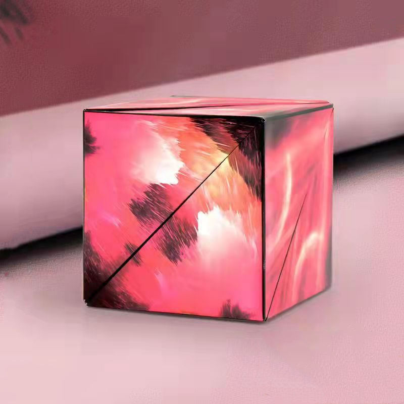 Cube magique à géométrie solide, jouet à déformation magnétique modifiable