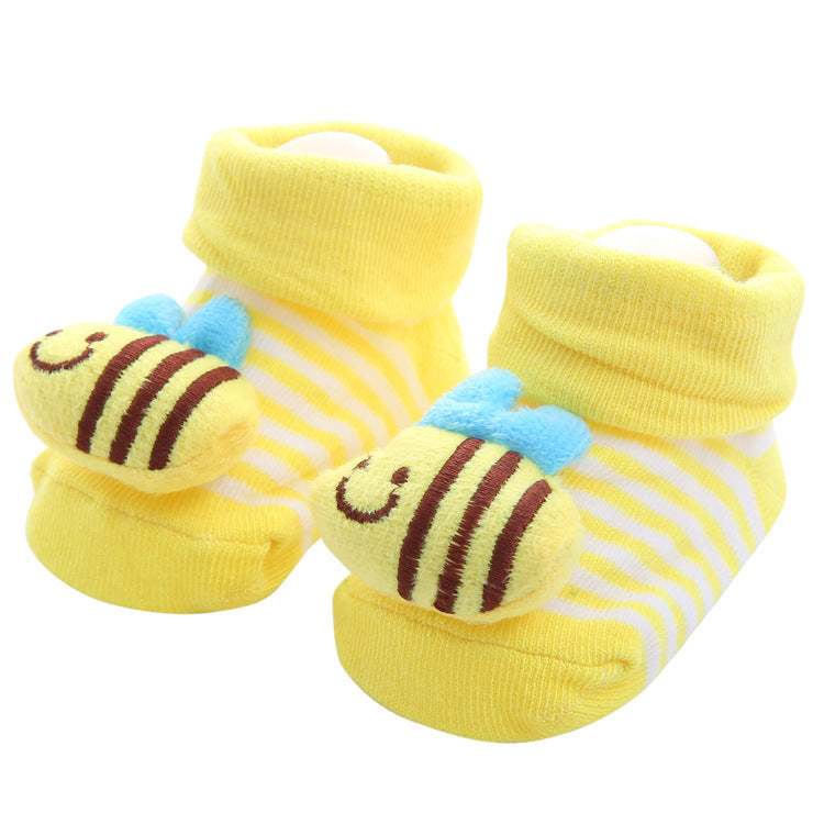 Chaussettes antidérapantes tridimensionnelles pour bébé, dessin animé, pour nouveau-né, poupée, vente en gros