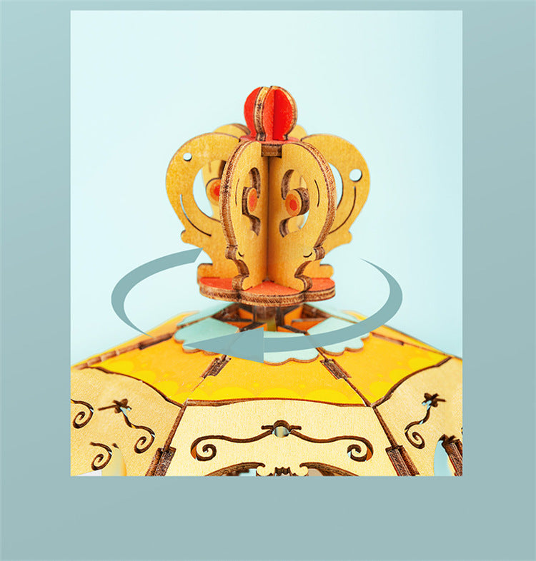 Robotime cadeau de vacances 7 sortes bricolage 3D jeu de Puzzle assemblage boîte à musique mobile jouet pour enfants adultes