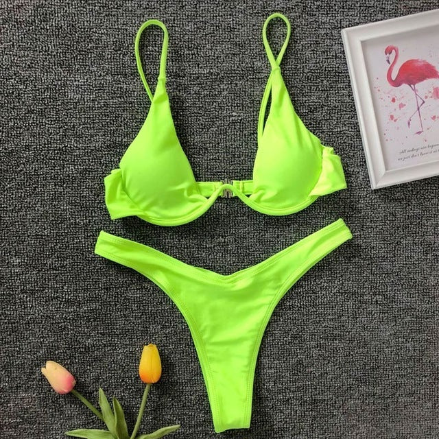 Maillots de bain sexy pour femmes, bikini, push-up, maillots de bain