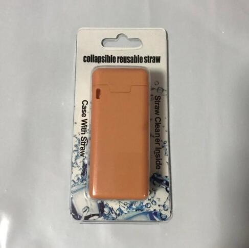 Paille de poche en acier inoxydable, réutilisable, Portable, livraison directe 