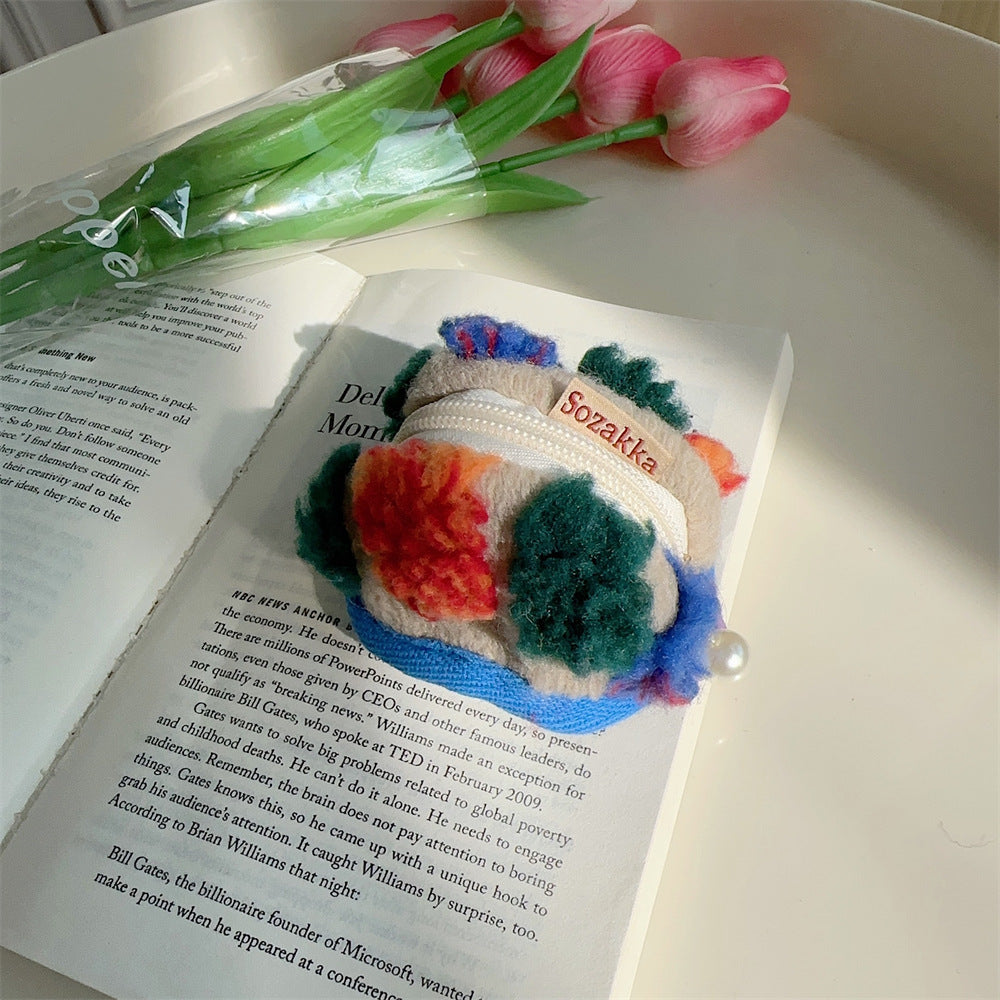 Nouveau Sac à bandoulière portatif de seau en peluche de bandoulière