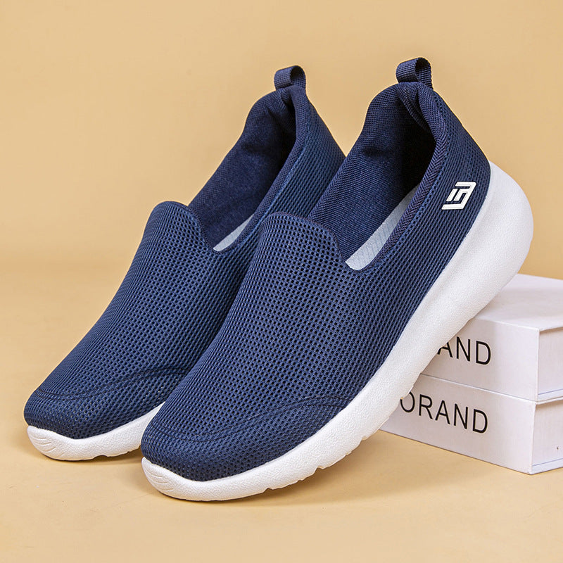 Zapatos bajos para caminar para personas de mediana edad y ancianos con fondo suave