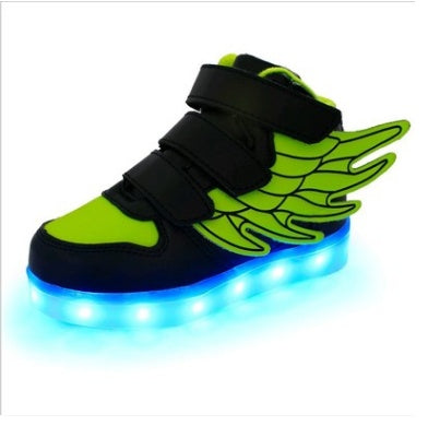 Chaussures pour enfants chaussures lumineuses LED ailes pour enfants chaussures lumineuses usb charge chaussures lumineuses colorées chaussures lumineuses décontractées 