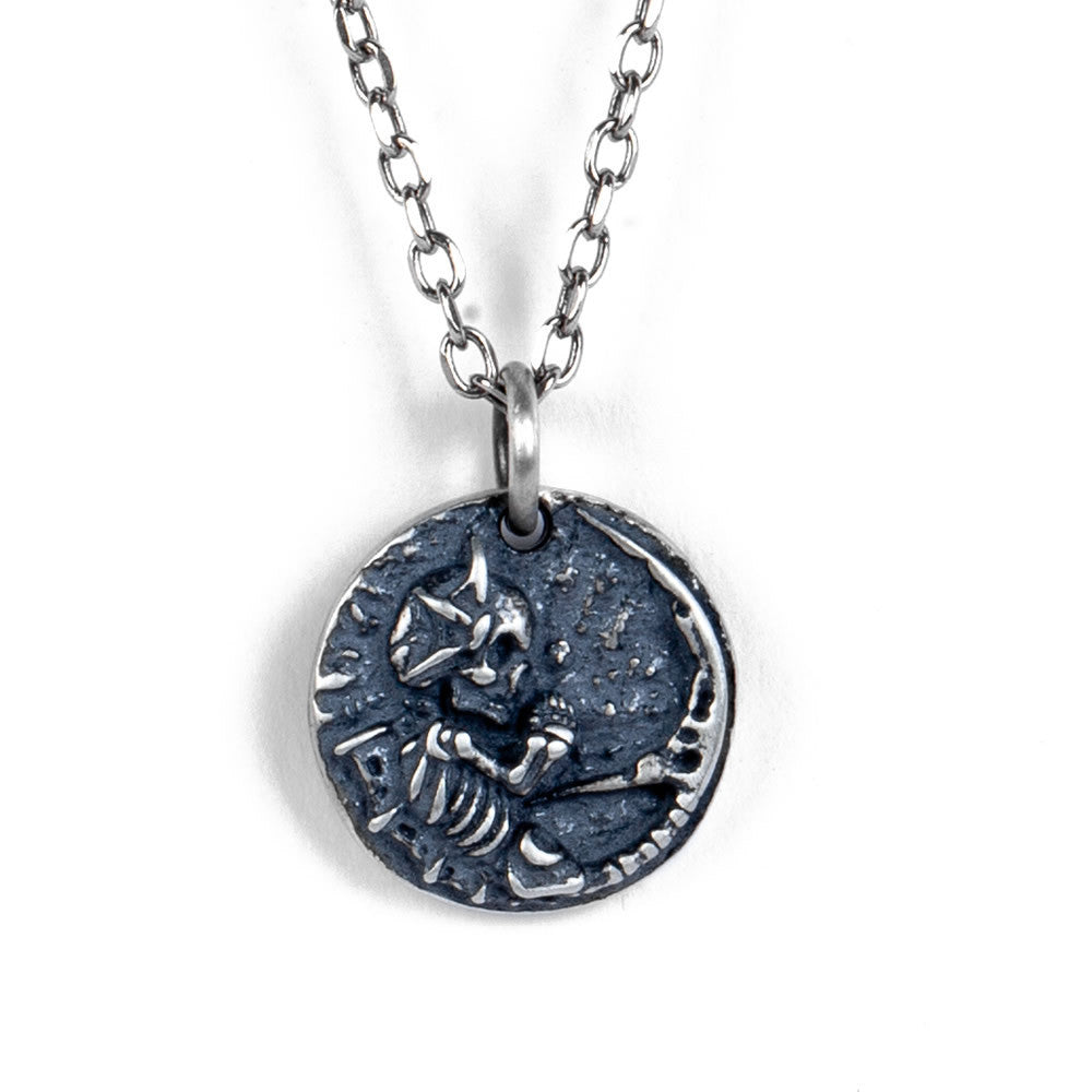 S925 Sterling Silver Gothic Antique Silver Little Devil Pendant