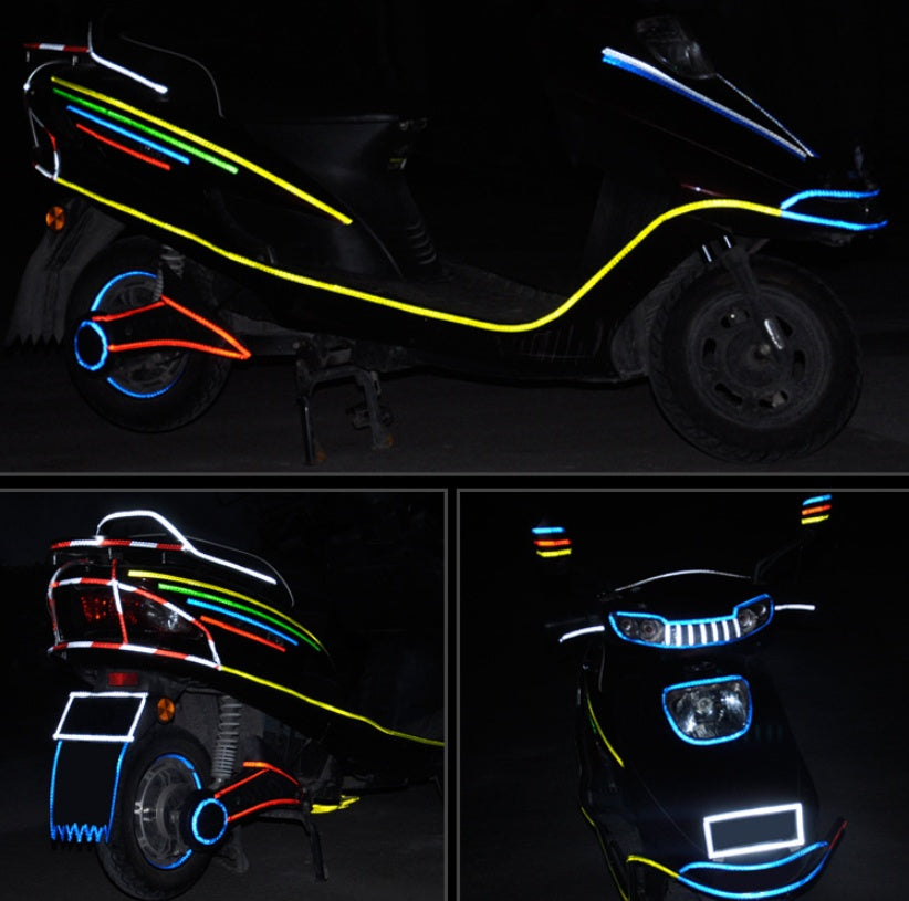 Autocollants réfléchissants pour voiture et moto, autocollants lumineux pour vélo de montagne, autocollant pour corps de roue de vélo, mouche morte