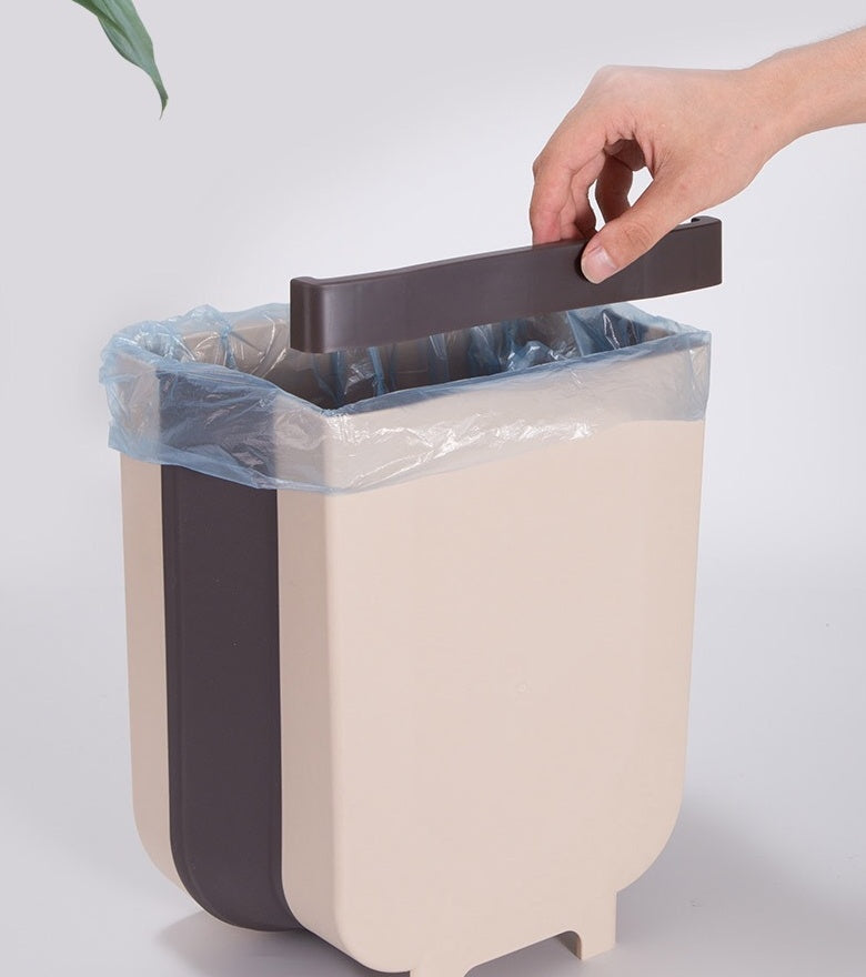 Poubelle murale pliable