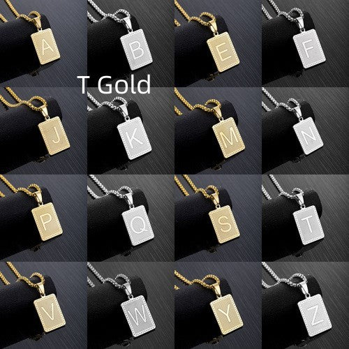 Women's Letter Fashion Stainless Steel Pendant Necklace