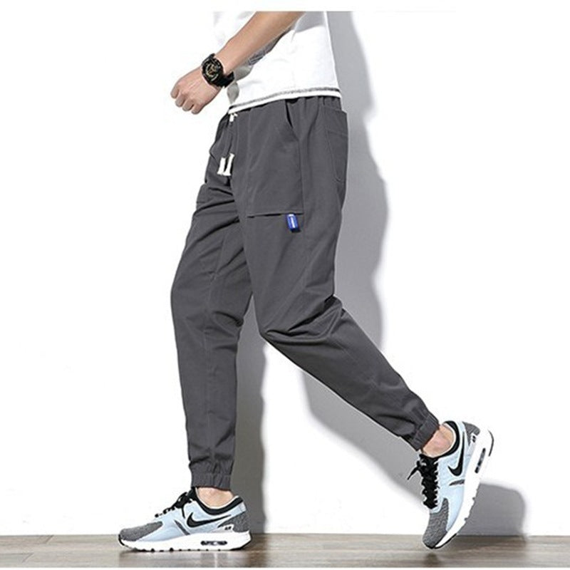 Pantalones informales para hombre, pantalones deportivos coreanos grandes para hombre 