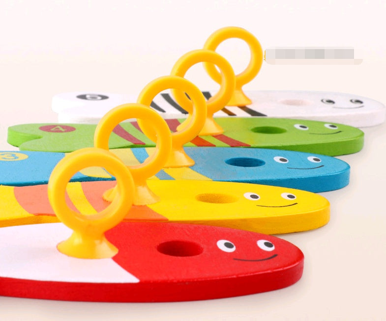 Jouets de pêche éducatifs créatifs pour enfants en bois bébé petite enfance enseignement anneau d'eau jouets en bois