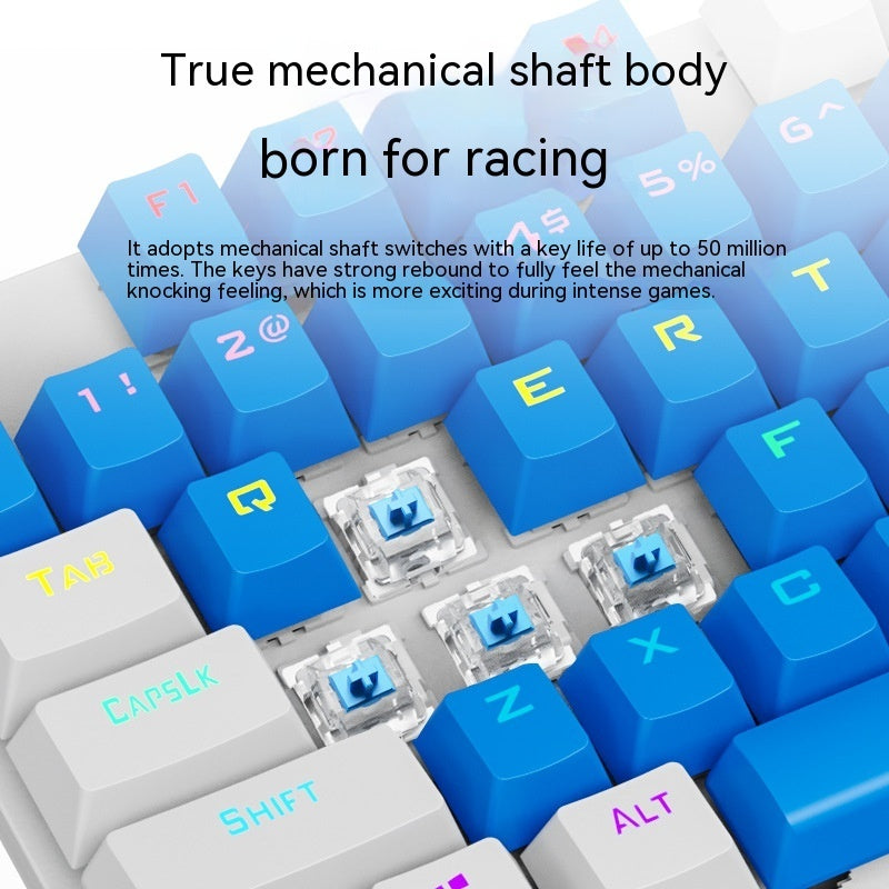 Teclado con cable mecánico K87, eje verde, eje rojo