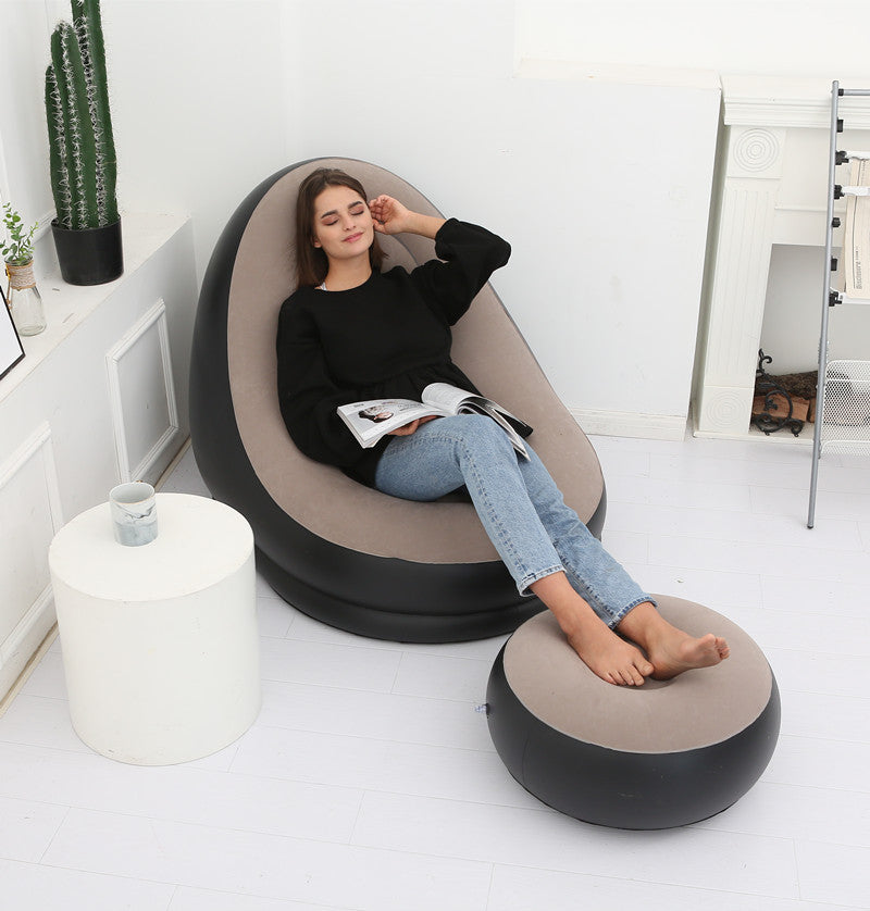 Pouf paresseux avec canapé pliant gonflable