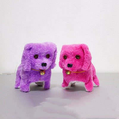 Robot électronique de simulation de chien, peluche, corde de marche, chiot