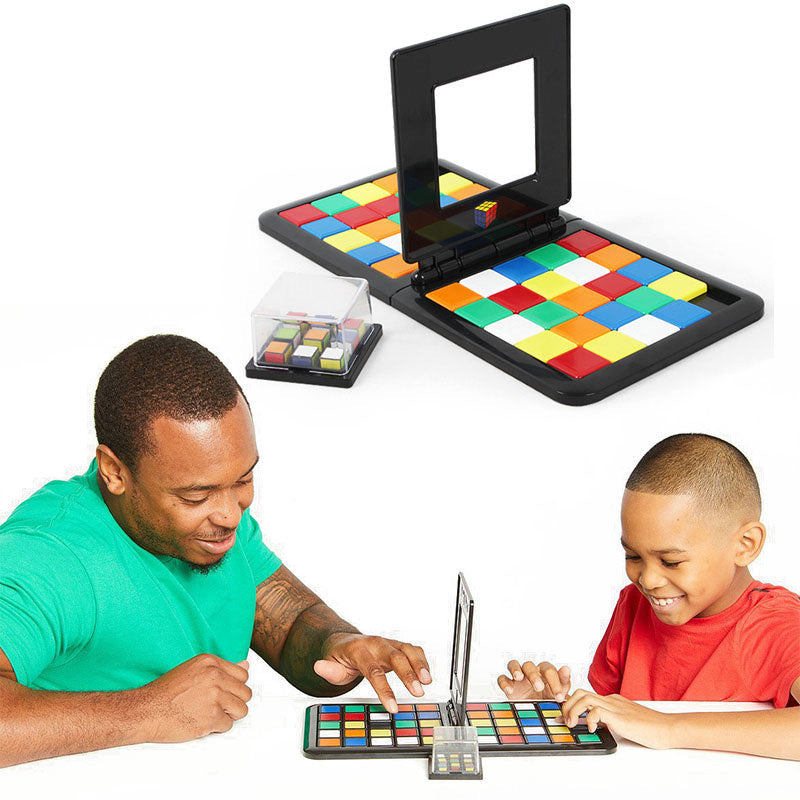 Jeu de course carré de combat de couleurs, puzzle de bureau carré Parent-enfant, jouets éducatifs d'apprentissage Anti-Stress, cadeaux pour garçons et filles