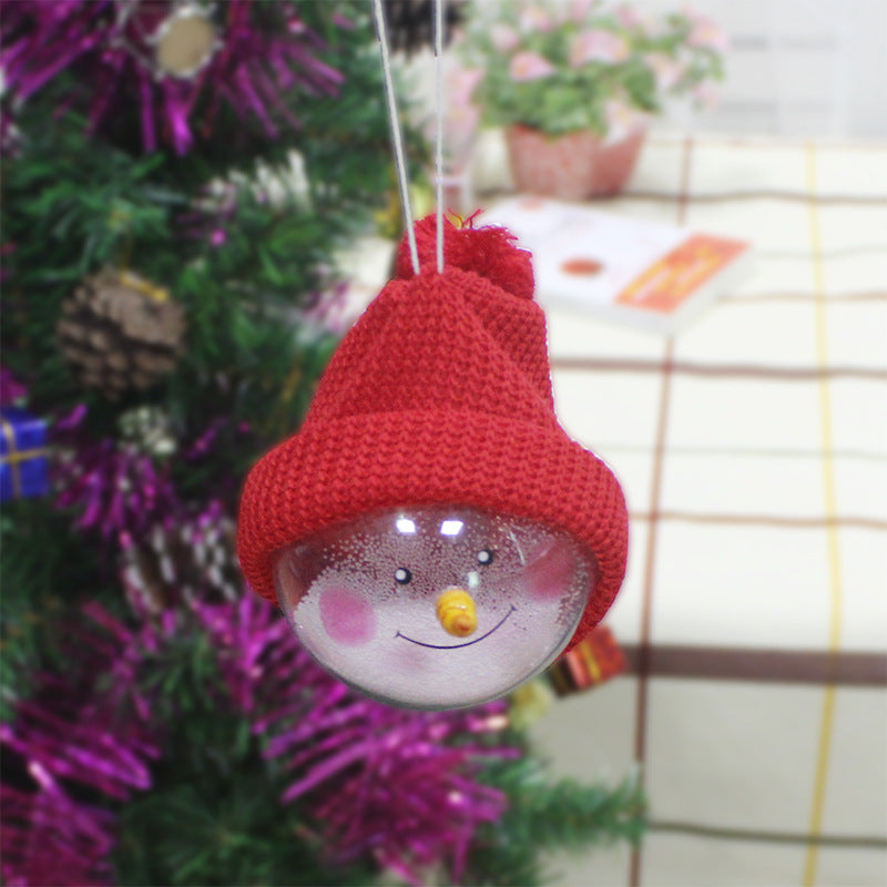Décorations de noël créatives, bonhomme de neige, jouets pour enfants, boule de noël en plastique, pendentif de noël