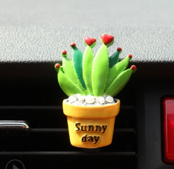 Désodorisant de voiture, plantes, sortie de ventilation, Clip de parfum de climatisation, ornements créatifs mignons, accessoires d'intérieur automobile