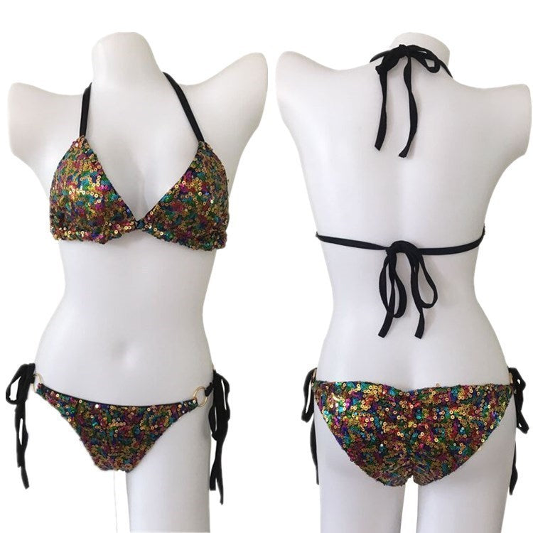 Explosion de maillot de bain, bikini à paillettes, vente rapide, commerce, maillot de bain à paillettes sexy européen et américain 