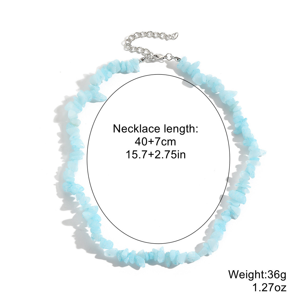 Collier bohème en pierre concassée colorée