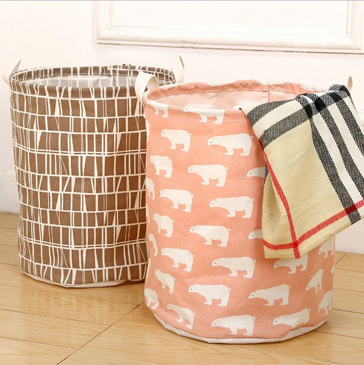 Panier à linge pliable, panier à linge en coton et lin, salle de bain, lessive, linge sale, linge sale, panier de rangement jouets