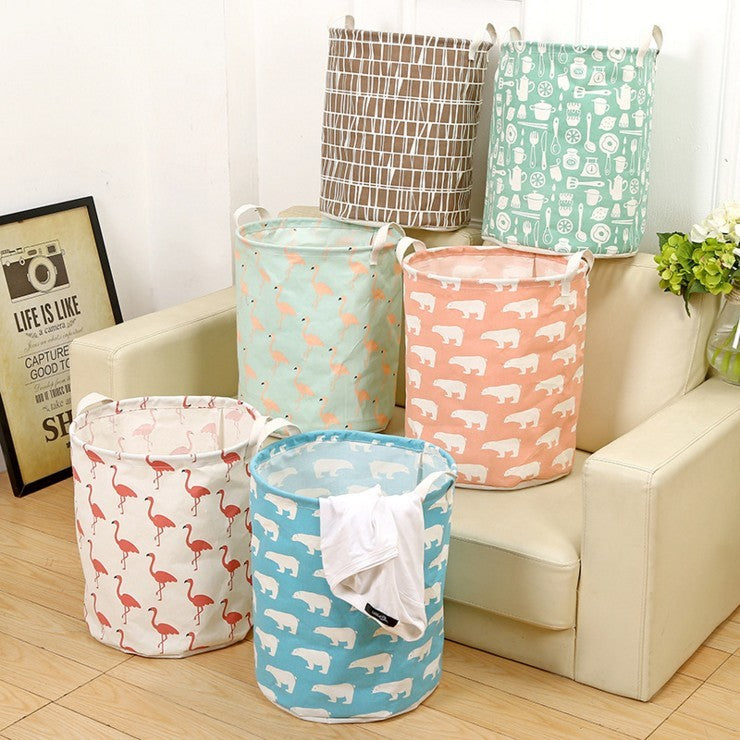 Panier à linge pliable, panier à linge en coton et lin, salle de bain, lessive, linge sale, linge sale, panier de rangement jouets