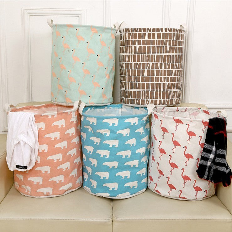 Panier à linge pliable, panier à linge en coton et lin, salle de bain, lessive, linge sale, linge sale, panier de rangement jouets