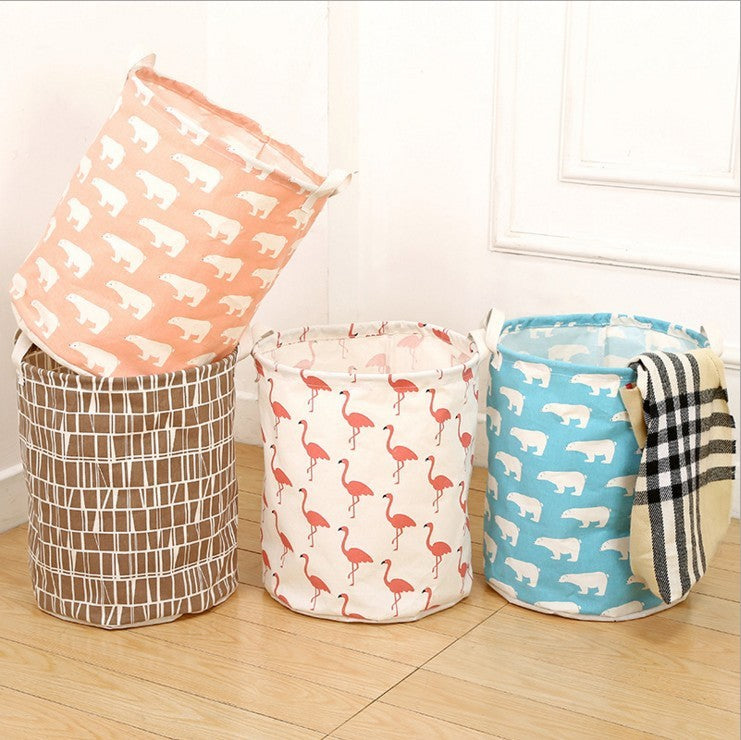 Panier à linge pliable, panier à linge en coton et lin, salle de bain, lessive, linge sale, linge sale, panier de rangement jouets