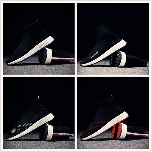 Chaussures légères en tissu pour hommes, chaussettes, chaussures volantes, de course, de sport, en filet, nouvelle collection automne 2021