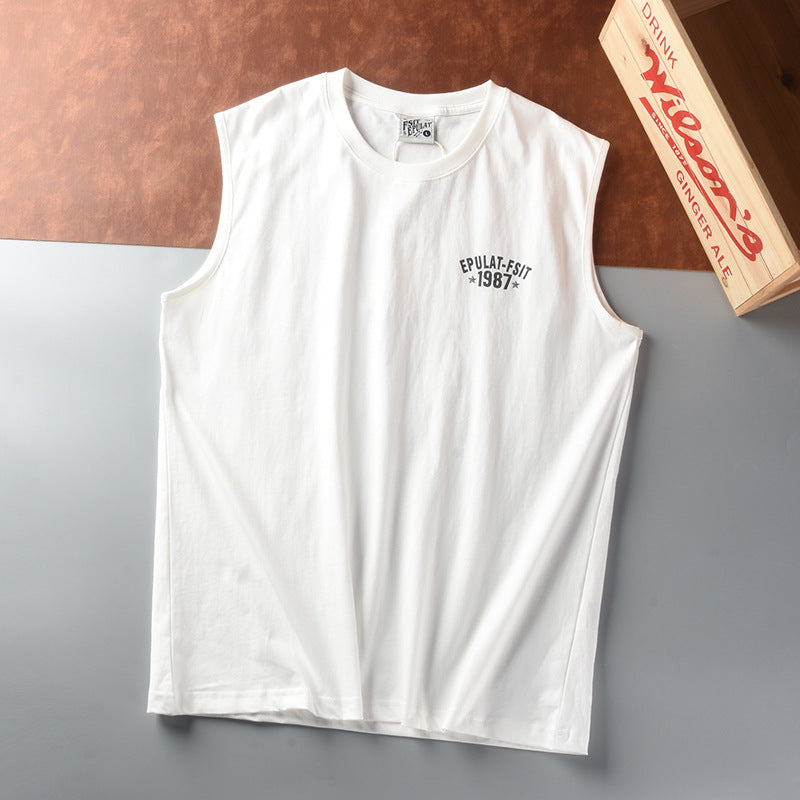 Men's Outdoor Sports And Casual-letter Cotton Vest